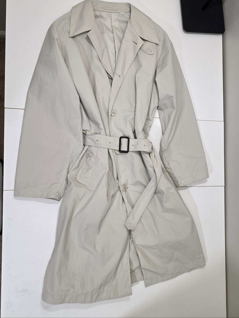 Uniqlo U Oversized Trench Coat Natural Tan Medium